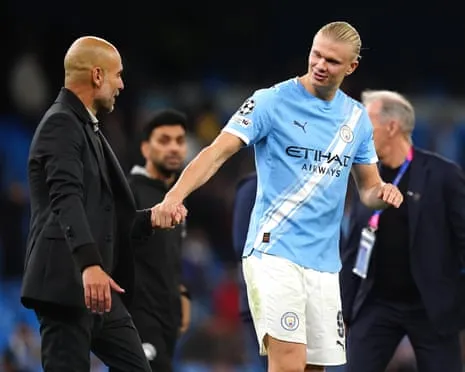 Erling Haaland Enters Elite UCL 50-Goal Club, Hailed by Pep as CR7 and Messi's Equal