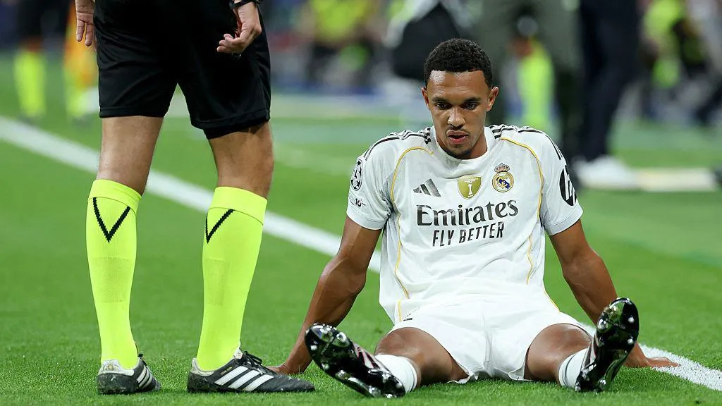 The English defender endures untimely blow in Real Madrid European fixture